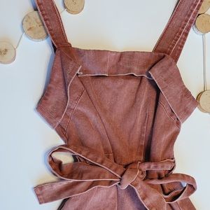 Rose Jean Dress with tie!